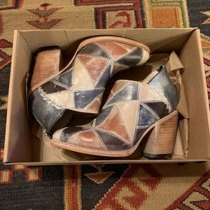 Freebird by Steven Steel Leather patchwork boots